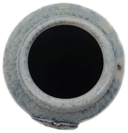 Vase handgefertigt aus Ton mit blauer Glasur - Bild 2