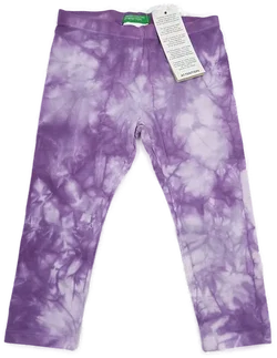 United Colors of Benetton Kinderleggings lila/weiß Gr. 82 - Bild 1