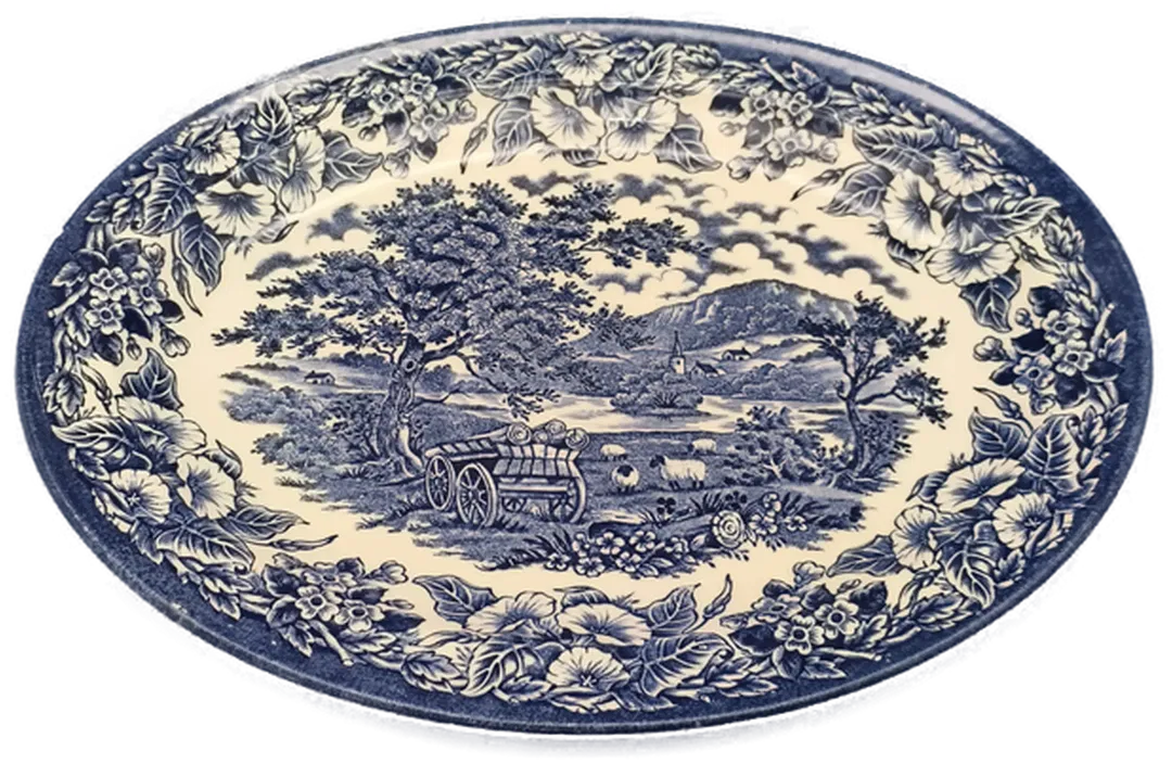 ovale Platte, England, Keramik - Bild 1