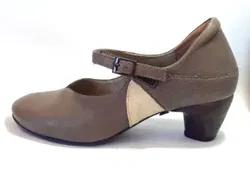 Think! Damen Riemchen Pumps, taupe/creme - Gr. 38,5 - Bild 2