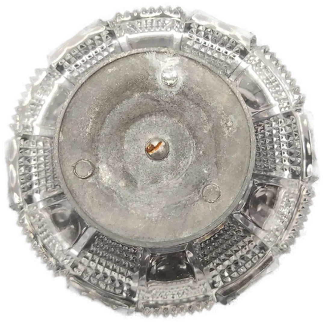 Alte Glasschüssel mit Metallfuß – Bild 5