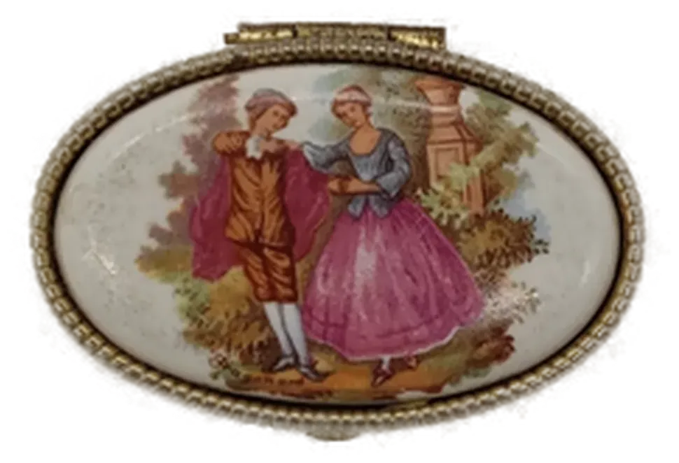 Pillendöschen Vintage Limoges Schmuckbox - Bild 2