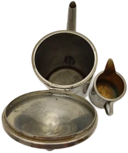 alte Tee und Milch-Kanne Metall - Bild 5