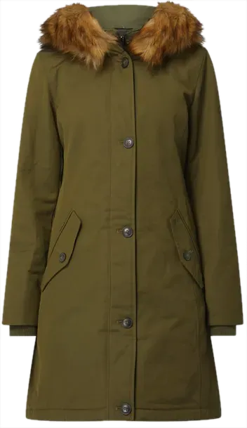 Marc O'Polo Damenparka mit Webpelz in olivgrün, Größe 36 - Bild 4