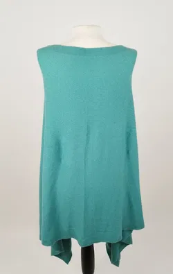 Türkiser Strick-Poncho - ca. XXL - Bild 3