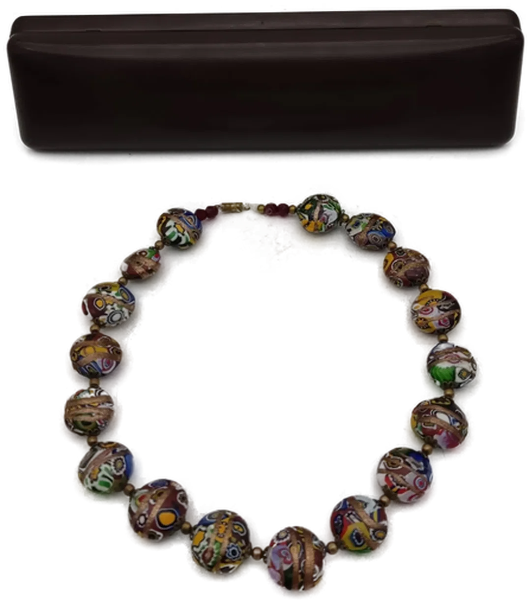 Halskette mit Millefiori-Perlen aus Muranoglas - Bild 4