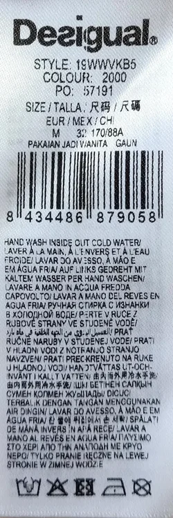 Desigual Damen Midikleid schwarz gemustert Gr. M - Bild 4