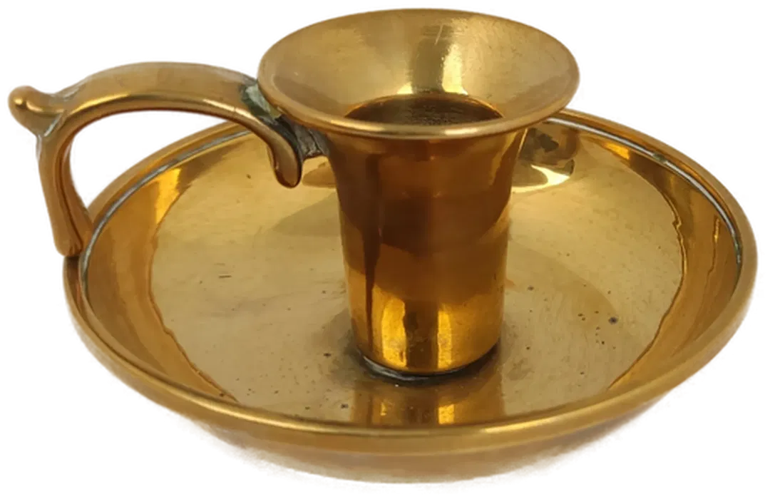 Kerzenständer Messing mit Tragegriff - Bild 1