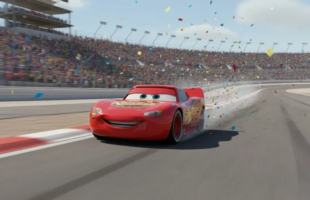 Disney Pixar Cars – Lightning McQueen Modellauto mit Motorhaube zum Öffnen - Bild 4