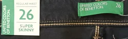 United Colors of Benetton Damen Jeans schwarz Gr. 26 - Bild 3