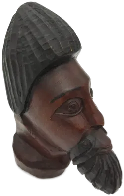 Afrikanische Holzbüste Braun - Bild 2