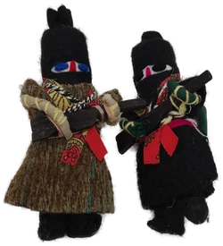 Original Zapatista Wollpuppen Handarbeit aus Chiapas ca. 15 cm, Feiheitskämpferpuppen - Bild 2