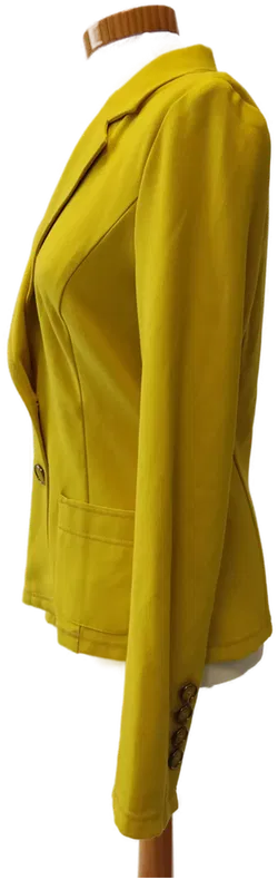 Jones, Damen Blazer casual, senf-gelb mit modischen Metallknöpfen - Gr. 36 - Bild 2