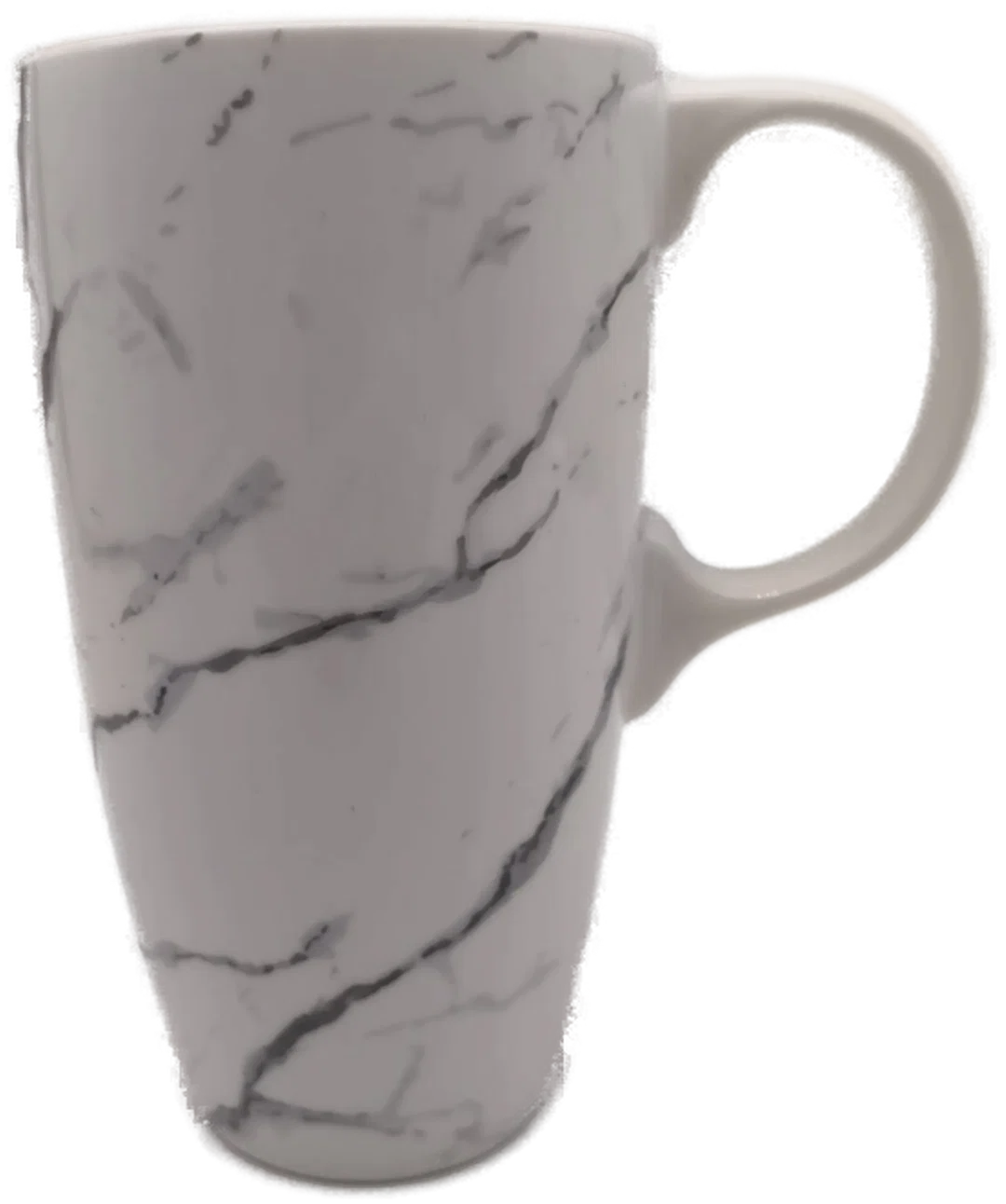 XXL Kaffeetasse in weißer Marmor-Optik – Bild 1