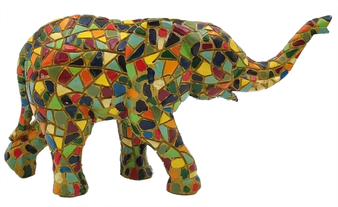 Mosaik Elefant - Gaudí‑Stil – Bild 3