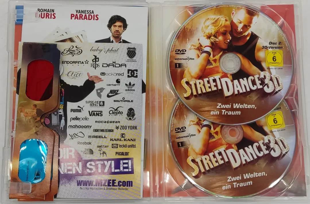 DVD 2 Disc's "Street Dance 3D" mit 2D und 3D Disc und 2 Brillen – Bild 3