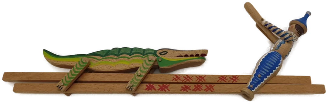 Holzspielzeug Kasperl und das Krokodil – Bild 2