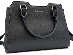 Igolumon Damen Henkeltasche schwarz