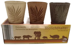 Set 3 Stk. Teelichthalter, Glas, neu - Bild 2
