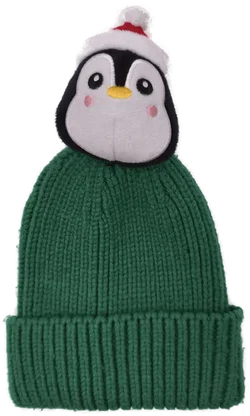 Weihnachtshaube Kinder, "Pinguin", Gr. 104-122cm