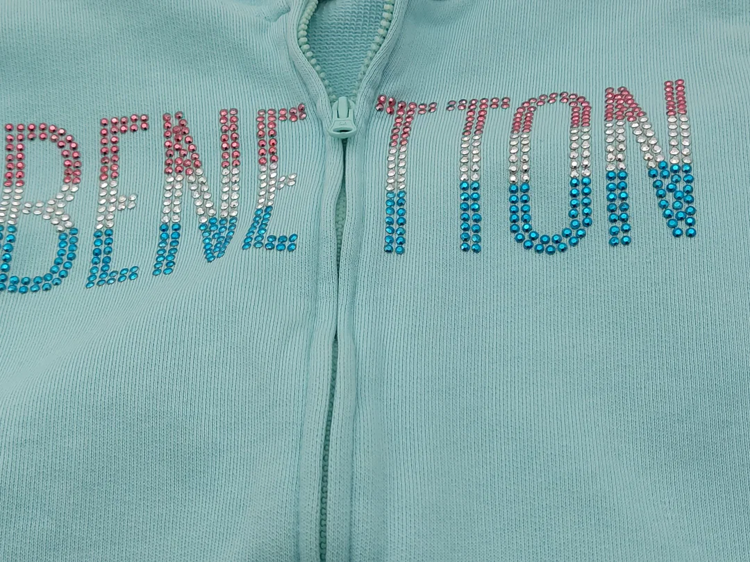  United Colors of Benetton Kinder Sweater Jacke mint Gr. M (130 cm) – Bild 3