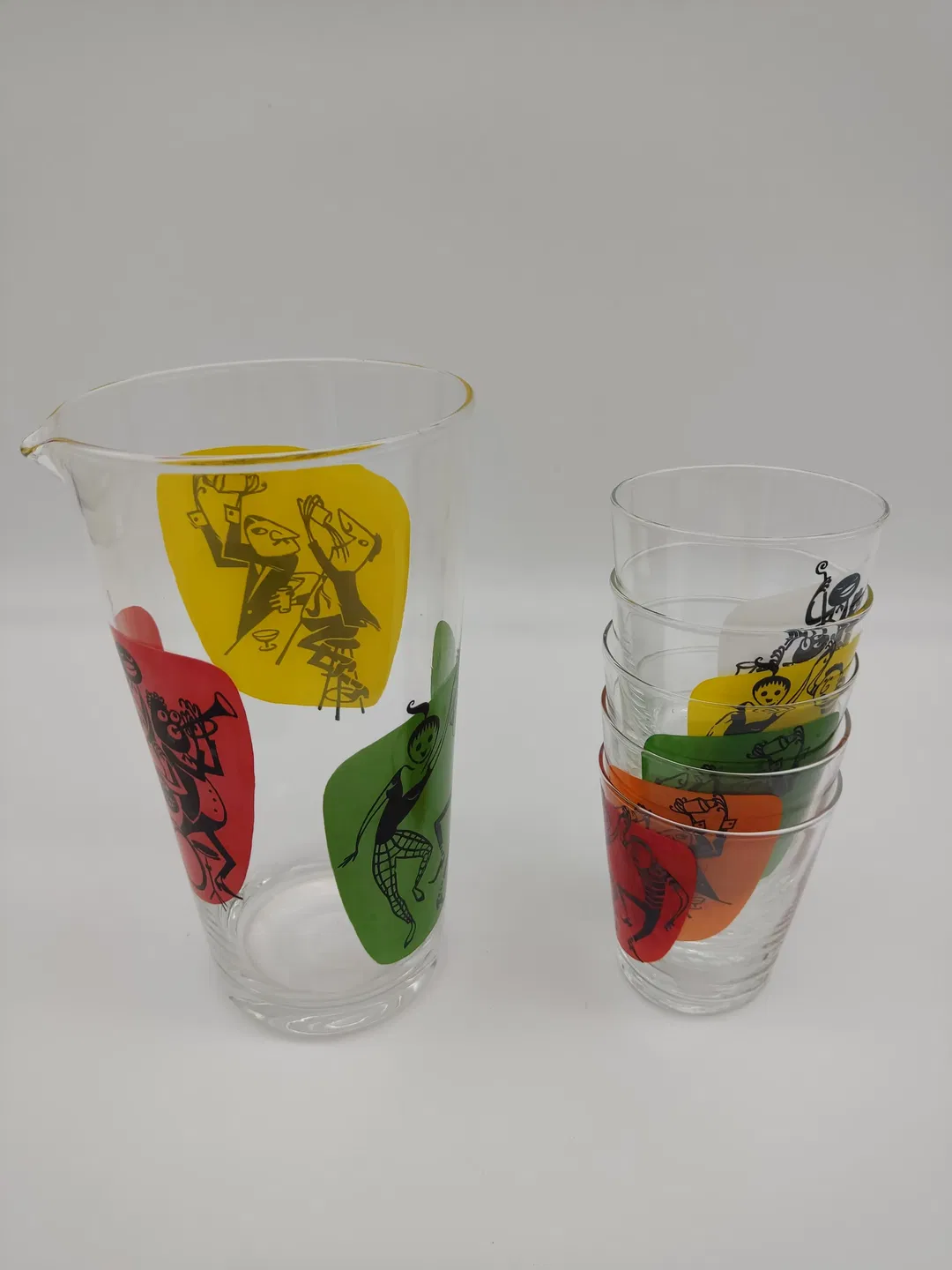 Gläser set mit Jazz und Swing Motiven - Bild 1