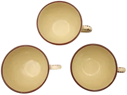 Gollhammer Keramik creme/braun - Kaffeetassen mit Untertassen Set 6-teilig - Bild 4