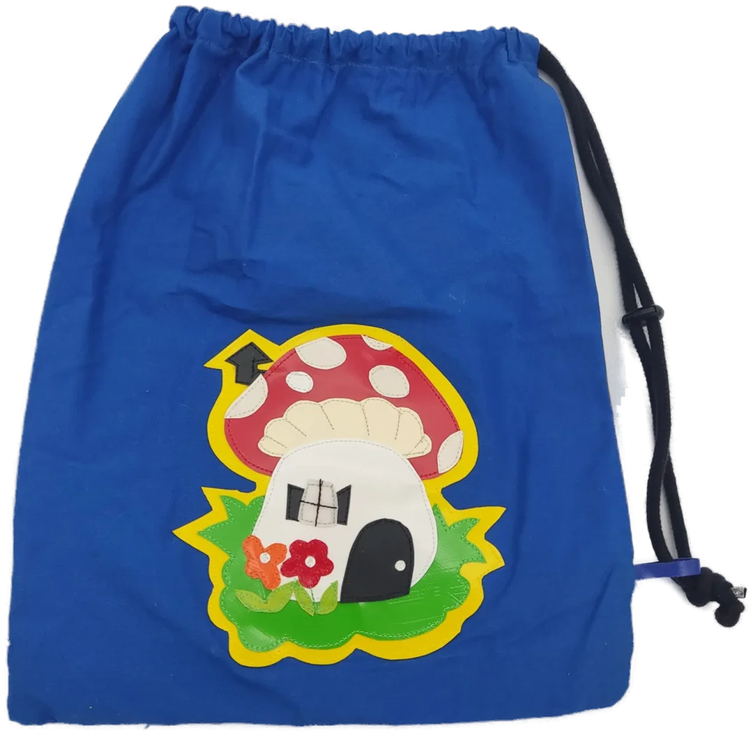 Trainingsbeutel für Kinder marineblau mit Aufdruck – Bild 3