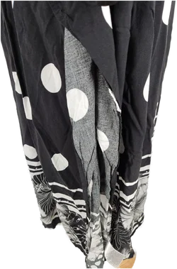 Ulla Popken Strandkleid, schwarz/weiß gepunktet, Größe XXL (geschätzt), Viskose - Bild 6