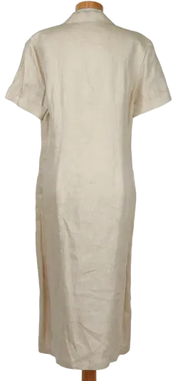 Aigner Damen Leinenkleid, beige - Gr. D 44 - Bild 2