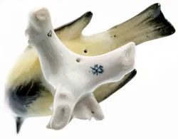 Karl Ens Porzellanfigur – Kohlmeise, handbemalt, ca. 10 cm, Deutschland - Bild 2