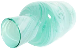 Grüne Glasvase mit Marmorierung – Höhe 27 cm - Bild 3
