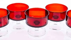 Luminarc France 5 x Dessertschalen/Sektschalen in Rubinrot - Bild 4