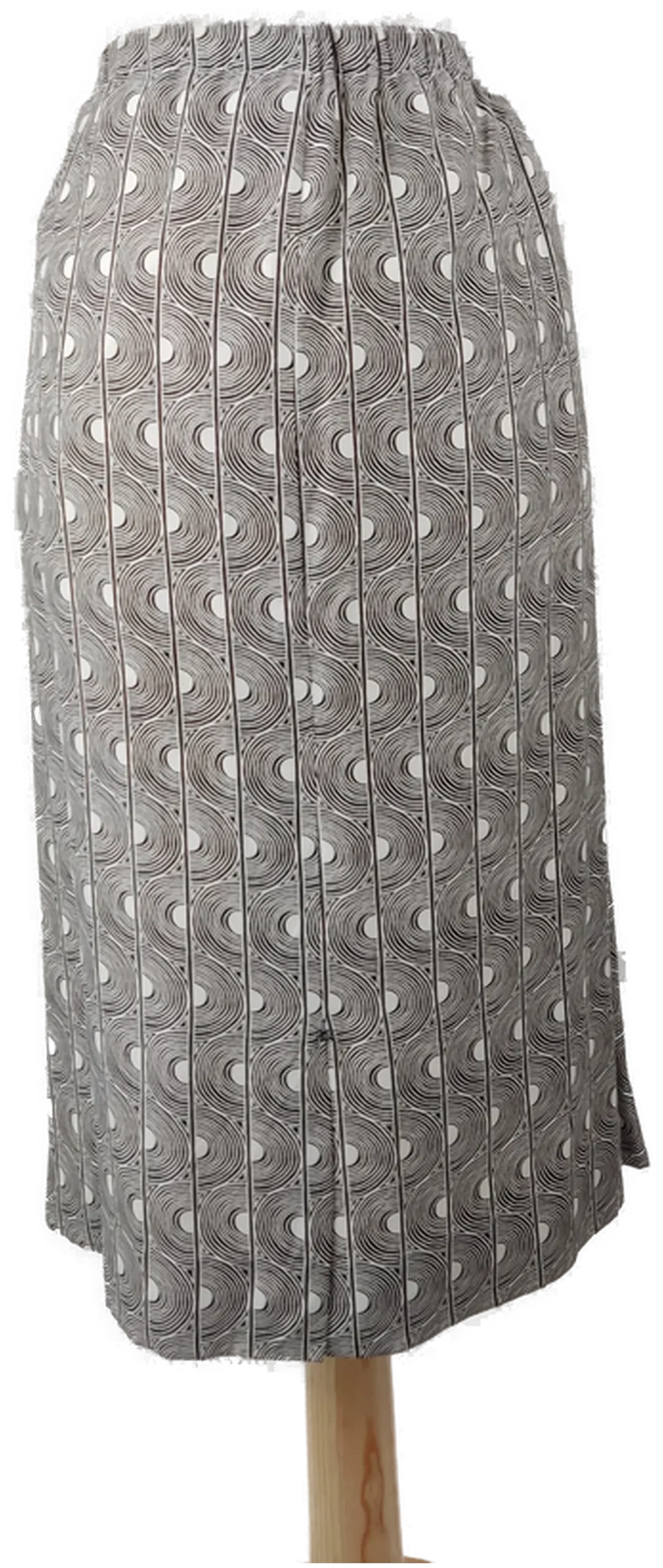 Kostüm kurzarm mit Rundhalsausschnitt, schwarz/weiß gemustert, Größe 46 – Bild 4