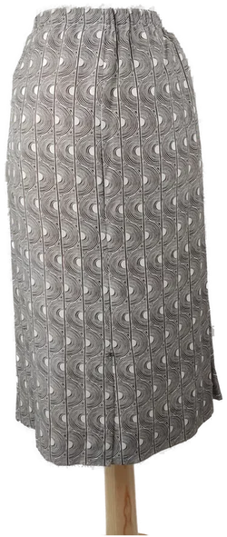 Kostüm kurzarm mit Rundhalsausschnitt, schwarz/weiß gemustert, Größe 46 - Bild 4