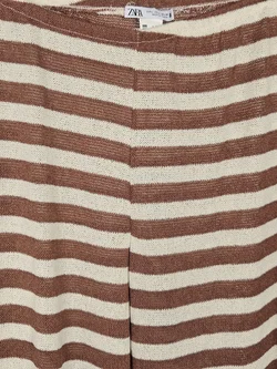 ZARA Damen Hose, braun/beige - Gr. L – Vorschau 3