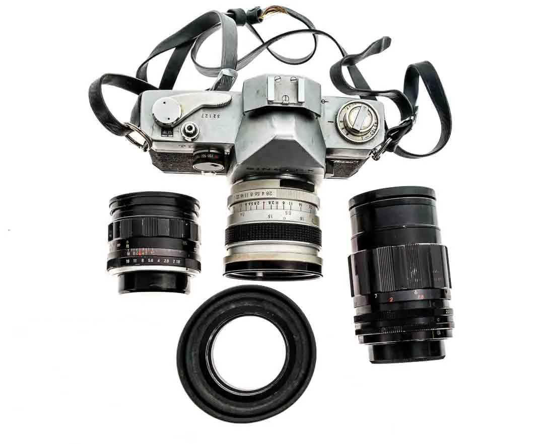 Ricoh Singlex TLS | SLR analoge Spiegelreflexkamera Kamera | Elicar 28mm f:2.8 – Bild 4