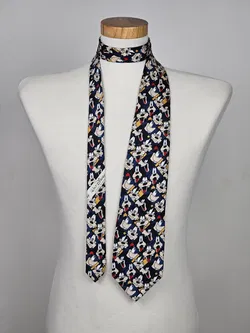 Vintage Disney Goofy Seidenkrawatte, blau - Handmade in Italy - Bild 1