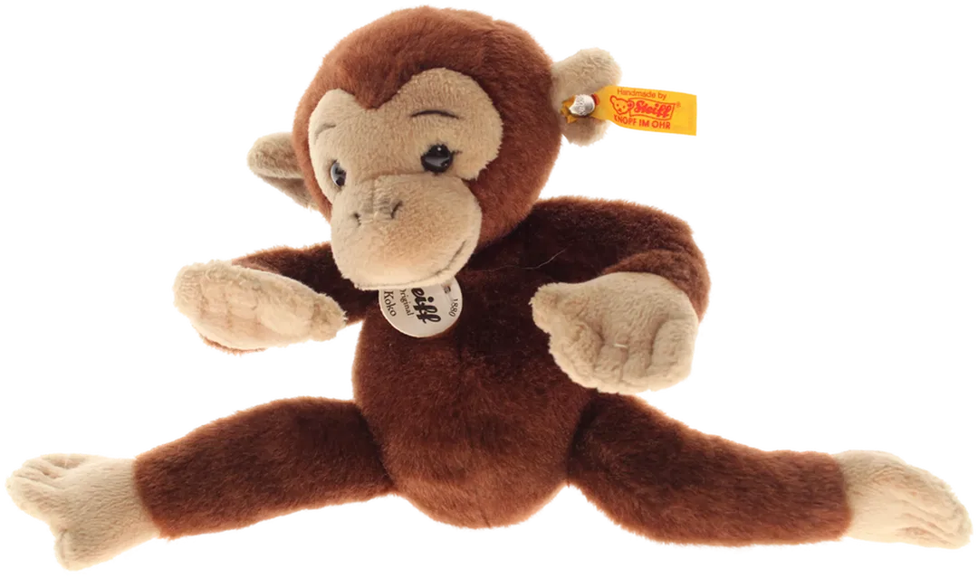 Steiff Schimpanse „Koko“ – Plüschaffe mit Knopf im Ohr – ca. 20 cm - Bild 1