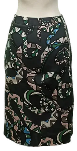 Marc Cain Damen Midirock mehrfarbig gemustet Gr. L - Bild 2