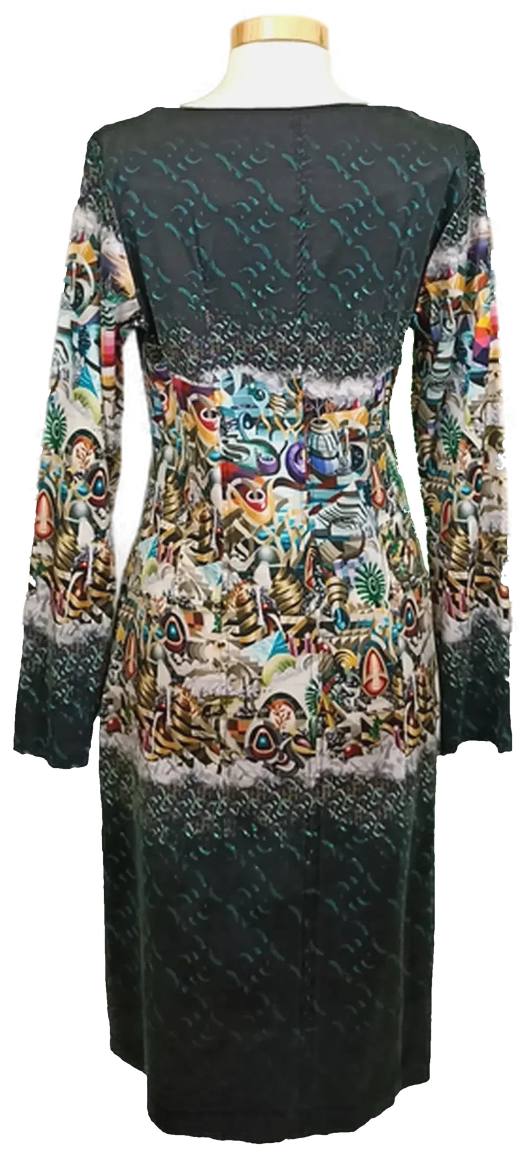 Aventures des Toiles Damen Midikleid gemustert Gr. 40 – Bild 2