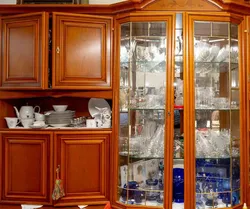 XXL Wohnwand, Kirschbaum-Optik, Vitrine & Sekretär-Fach, 3-teilig - Bild 2