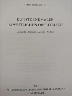 Kunstdenkmäler im westlichen Oberitalien - Heinz Schomann - Bild 2