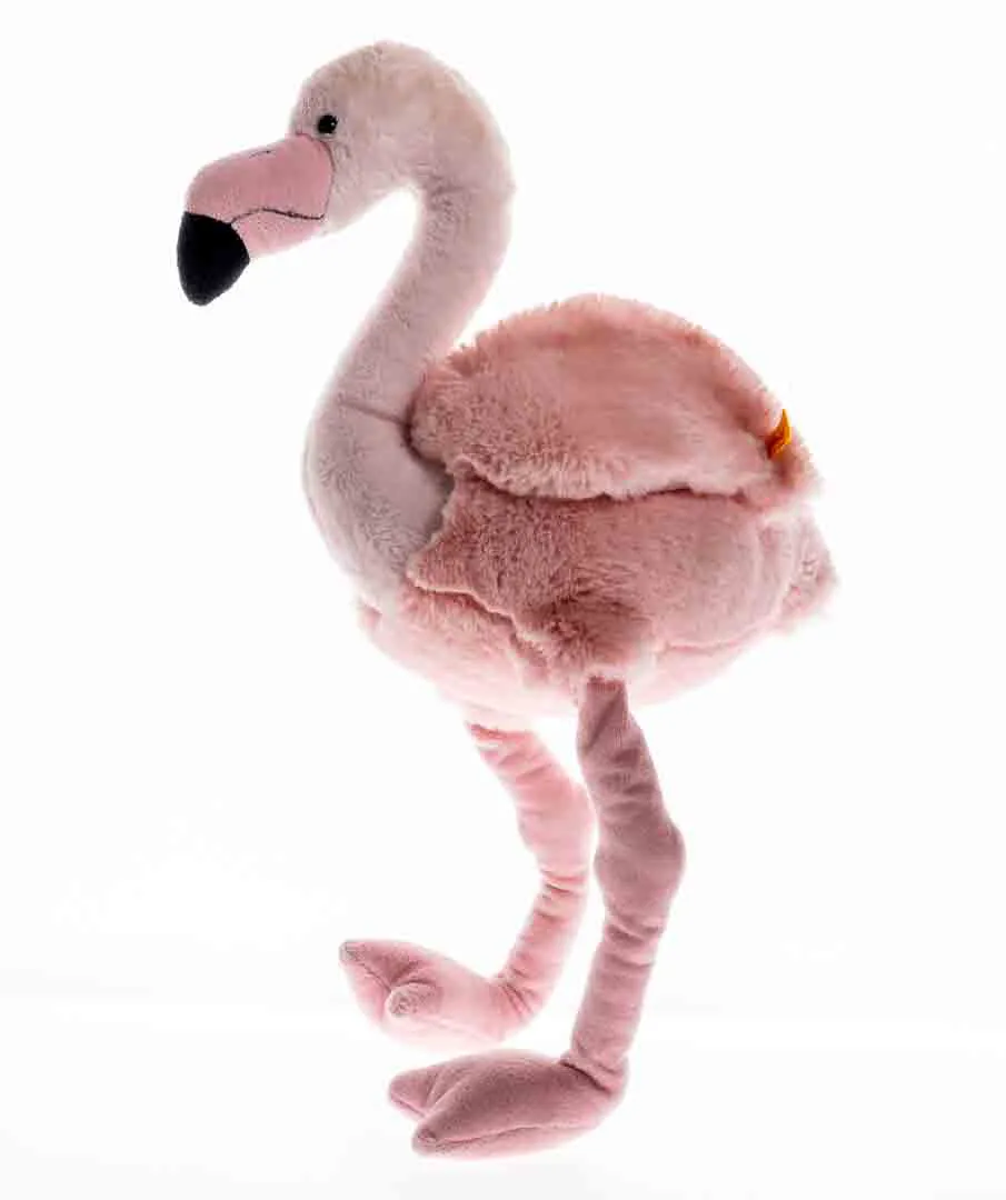Steiff Knopf im Ohr Pinky Schlenker-Flamingo Plüschtier in rosa, Höhe 30cm – Bild 2