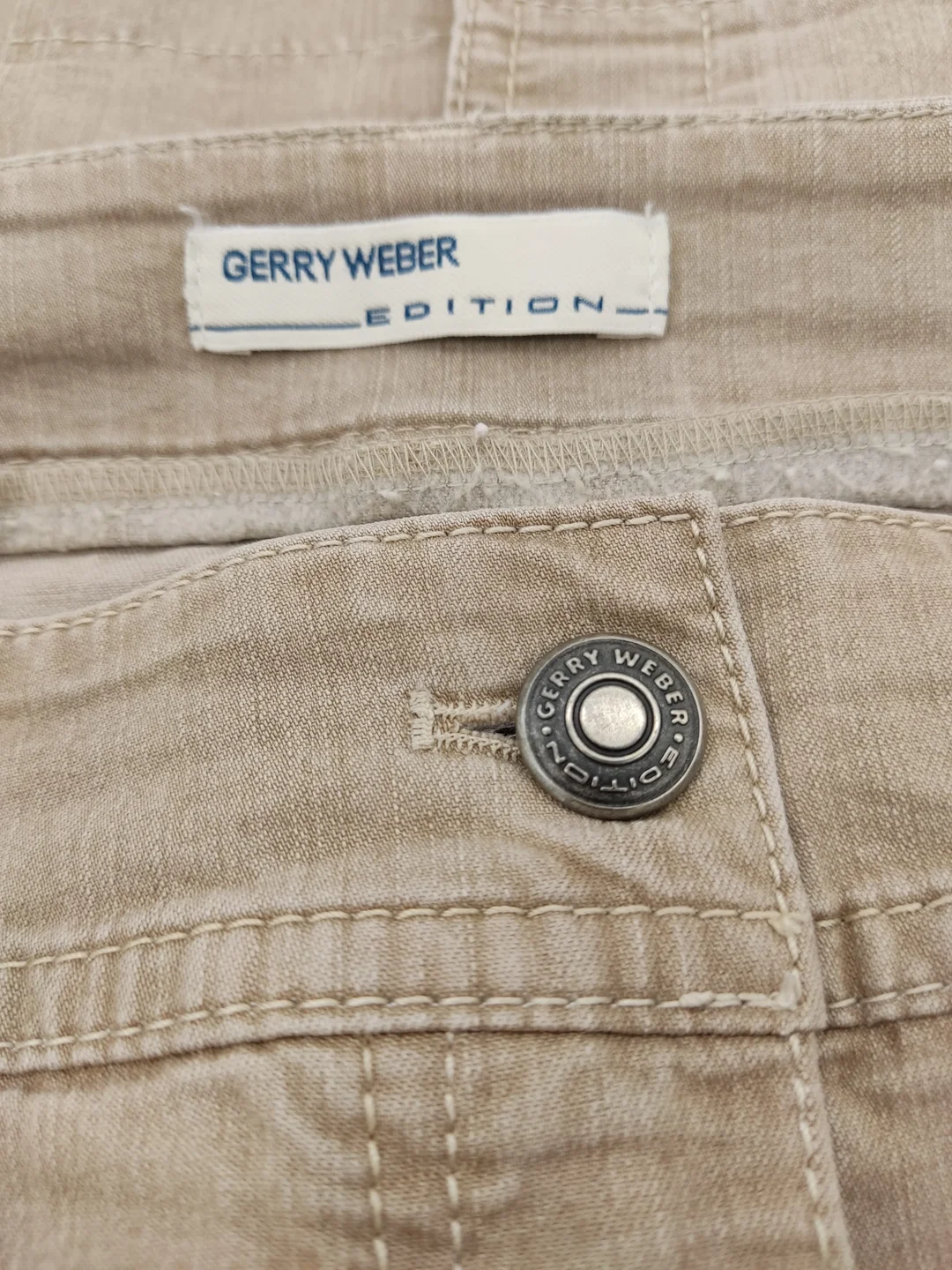 Gerry Weber Damen Jeans Rock Beige Gr. 38 – Bild 3