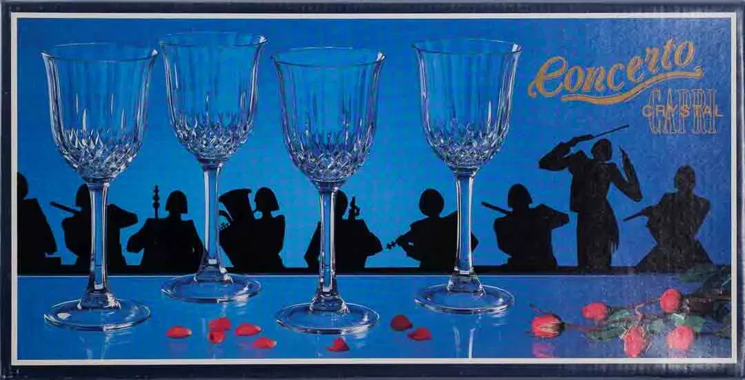 Concerto Capri - 4er-Set Wein-Sektgläser im Originalkarton, Bleikristall - Made in Italy - Bild 4