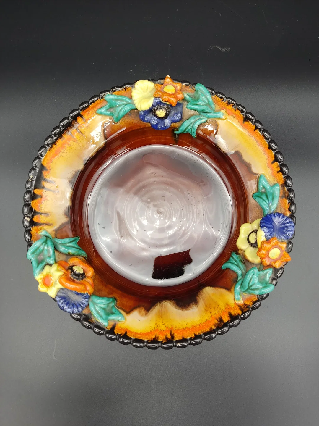 Vintage Obstschale aus Keramik  – Bild 2