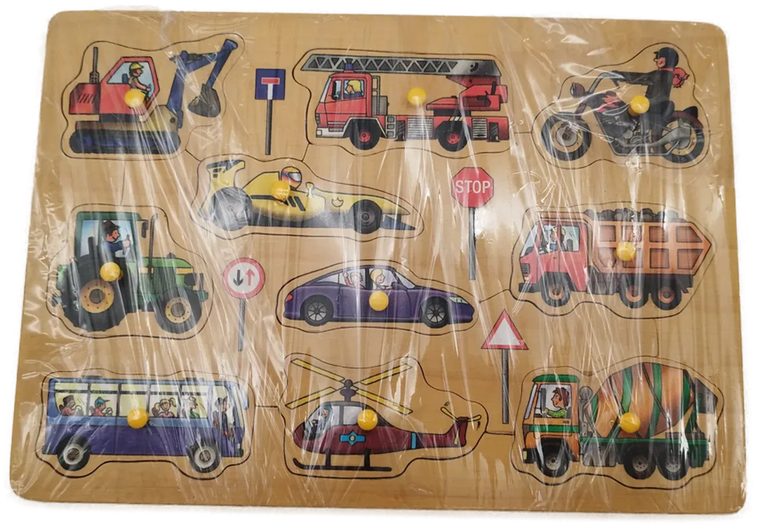 Holzpuzzle zum Thema Verkehrsmittel - 11 teilig - Bild 1