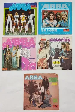 Single Langspielplatten - ABBA - Konvolut 5 Stück - Bild 1
