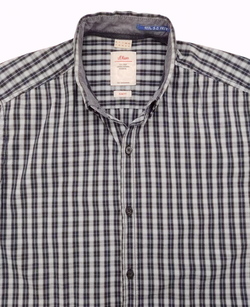 s.Oliver Herren Hemd, blau/grau- Gr. S  - Bild 4